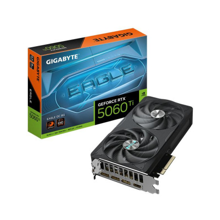 Cartes graphiques - GIGABYTE - GeForce RTX 5060 Ti EAGLE OC 8G Carte Graphique – 8 Go GDDR7, 128 bits, PCI-E 5.0, 2617 MHz Fréqu
