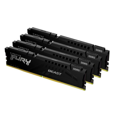 Modules de mémoire - Kingston Technology - 128 Go 5200 MT/s DDR5 CL40 DIMM (Kits de 4) FURY Beast Black XMP | Soul Rebel E-Shop