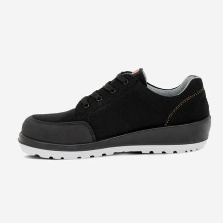 Bettie Women's Low Safety Shoes - EN ISO 20345 - S1P SRC - Black/Honey