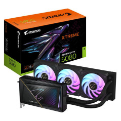 Cartes graphiques - GIGABYTE - AORUS GeForce RTX 5080 XTREME WATERFORCE 16G Carte Graphique - 16 Go GDDR7, 256 bits, PCI-E 5.0, 
