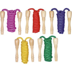 Corde à sauter avec manche en bois