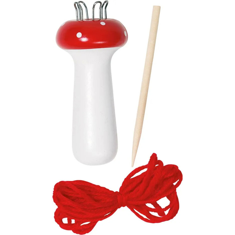 Set de 12 Tricotin champignon - jouet à l'ancienne