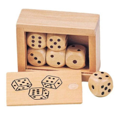 Boîte de 6 dés en bois - Jouet à l'ancienne - Disponible sur Soul Rebel E-Shop