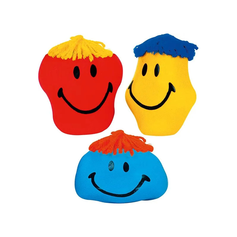 Display de 12 Balles anti-stress smile - jouet à l'ancienne