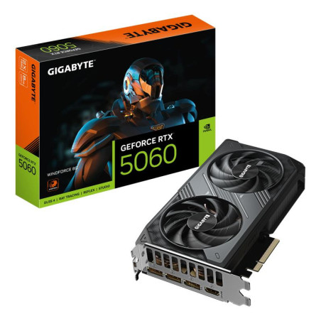 Cartes graphiques - GIGABYTE - GeForce RTX 5060 WINDFORCE 8G Carte Graphique - 8GB GDDR7, 128bit, PCI-E 5.0, 2497 MHz Fréquence 