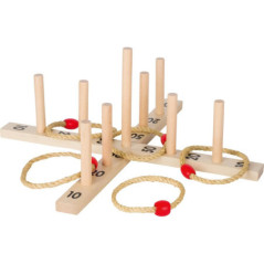 Jeu de lancer d'anneaux avec 5 anneaux en sisal - Jouet à l'ancienne - Disponible sur Soul Rebel E-Shop