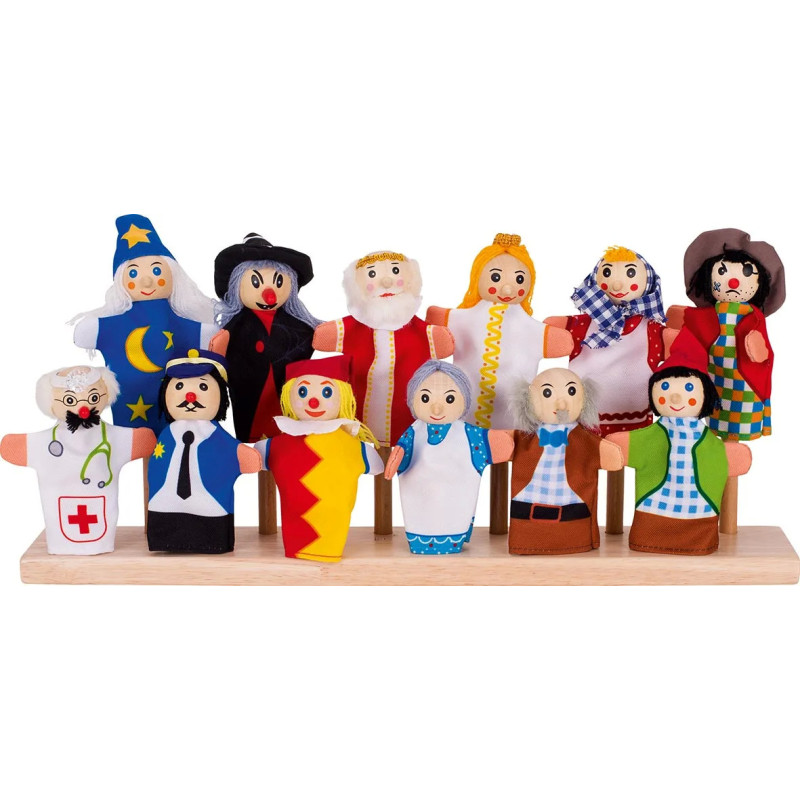 Set de 1 Assortiment de marionnettes à doigt - jouet à l'ancienne
