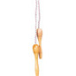 Set of 12 skipping ropes, lacquered wooden handle - old-fashioned toy