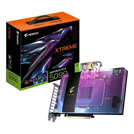 Cartes graphiques - GIGABYTE - AORUS GeForce RTX 5090 XTREME WATERFORCE WB 32G Carte Graphique - 32 Go GDDR7, 512 bits, PCI-E 5.