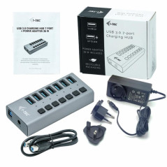 Chargeurs d'appareils mobiles - i-tec - USB 3.0 Charging HUB 7port + Power Adapter 36 W | Soul Rebel E-Shop