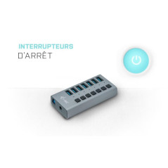 Chargeurs d'appareils mobiles - i-tec - USB 3.0 Charging HUB 7port + Power Adapter 36 W | Soul Rebel E-Shop