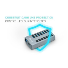Chargeurs d'appareils mobiles - i-tec - USB 3.0 Charging HUB 7port + Power Adapter 36 W | Soul Rebel E-Shop