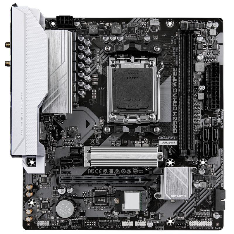 Cartes mères - GIGABYTE - B650M GAMING WIFI6E Carte Mère - Processeurs AMD Ryzen Série 9000, VRM 5+2+2 phases, jusqu'à 6400 MHz 