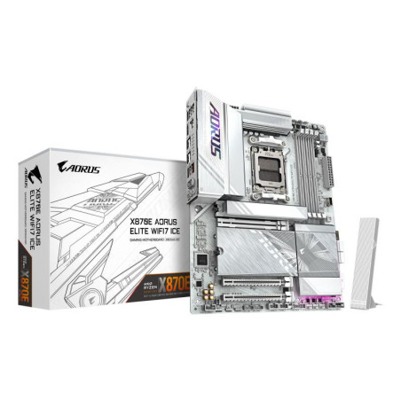 Cartes mères - GIGABYTE - X870E AORUS ELITE WIFI7 ICE Carte mère - Prend en charge les processeurs AMD Ryzen 9000, VRM numérique