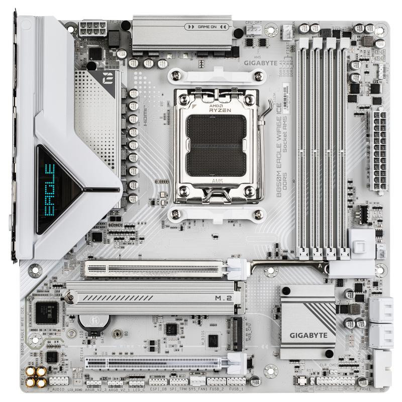 Cartes mères - GIGABYTE - B850M EAGLE WIFI6E ICE Carte Mère – Processeurs AMD Ryzen série 9000, VRM numérique 8+2+2 phases, jusq