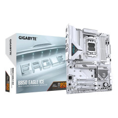 Cartes mères - GIGABYTE - B850 EAGLE ICE Carte Mère – Processeurs AMD Ryzen série 9000, VRM numérique 8+2+2 phases, jusqu’à 8200