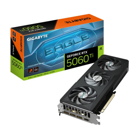 Cartes graphiques - GIGABYTE - GeForce RTX 5060 Ti EAGLE MAX OC 16G Carte Graphique - 16GB GDDR7, 128bit, PCI-E 5.0, 2617MHz Fré