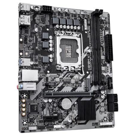 Cartes mères - GIGABYTE - H810M K Carte Mère – Processeurs Intel Core Ultra (Série 2), VRM 3+1+2 phases, jusqu'à 6400 MHz DDR5, 