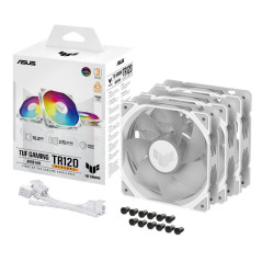 Systèmes de refroidissement d’ordinateur - ASUS - TUF GAMING TR120 ARGB REVERSE 3IN1 White | Soul Rebel E-Shop