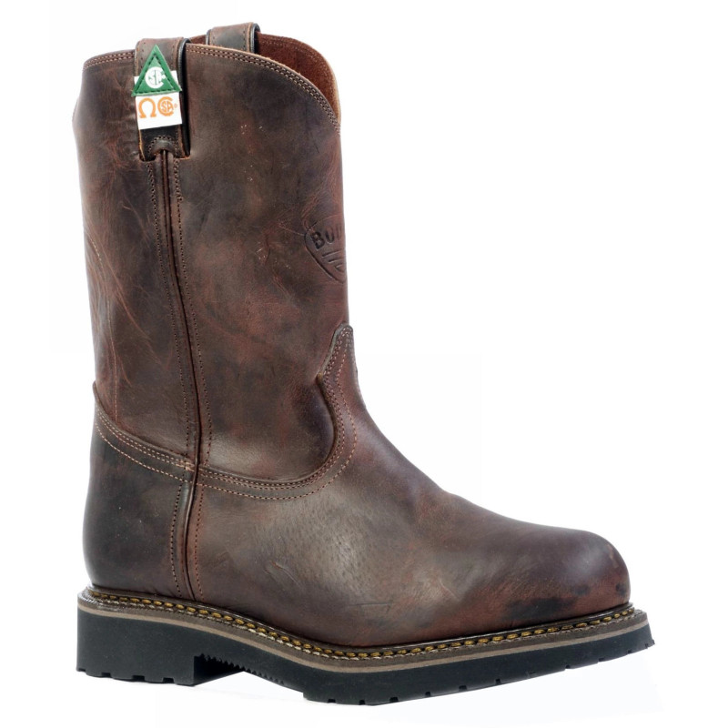 BO-5172-3E - Bottes américaines - Bottes de Travail - EEE (pied fort) - Homme - Cuir - marron