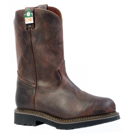 BO-5172-3E - Bottes américaines - Bottes de Travail - EEE (pied fort) - Homme - Cuir - marron