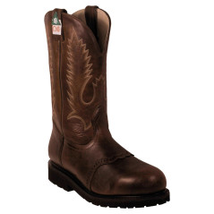 BO-5175-3E - Bottes américaines - Bottes de Travail - EEE (pied fort) - Homme - Cuir - marron