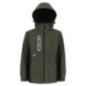 Kids flexor softshell veste - Kaki Foncé/Noir