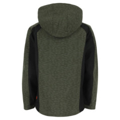 Kids flexor softshell veste - Kaki Foncé/Noir