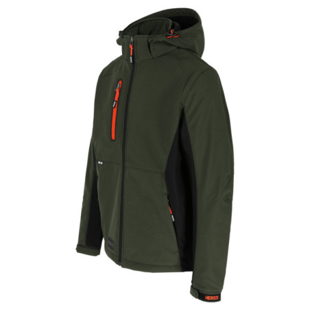 Trystan softshell veste - Kaki Foncé/Noir