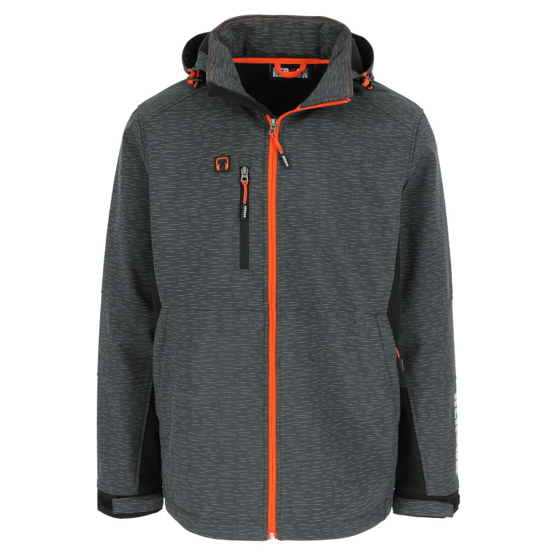 Walder softshell veste - Charbon/Noir Réfléchissante