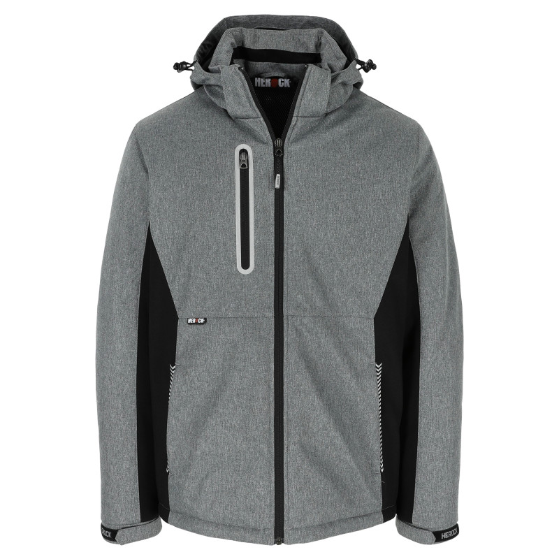 Taris softshell veste - Gris Chiné/Noir