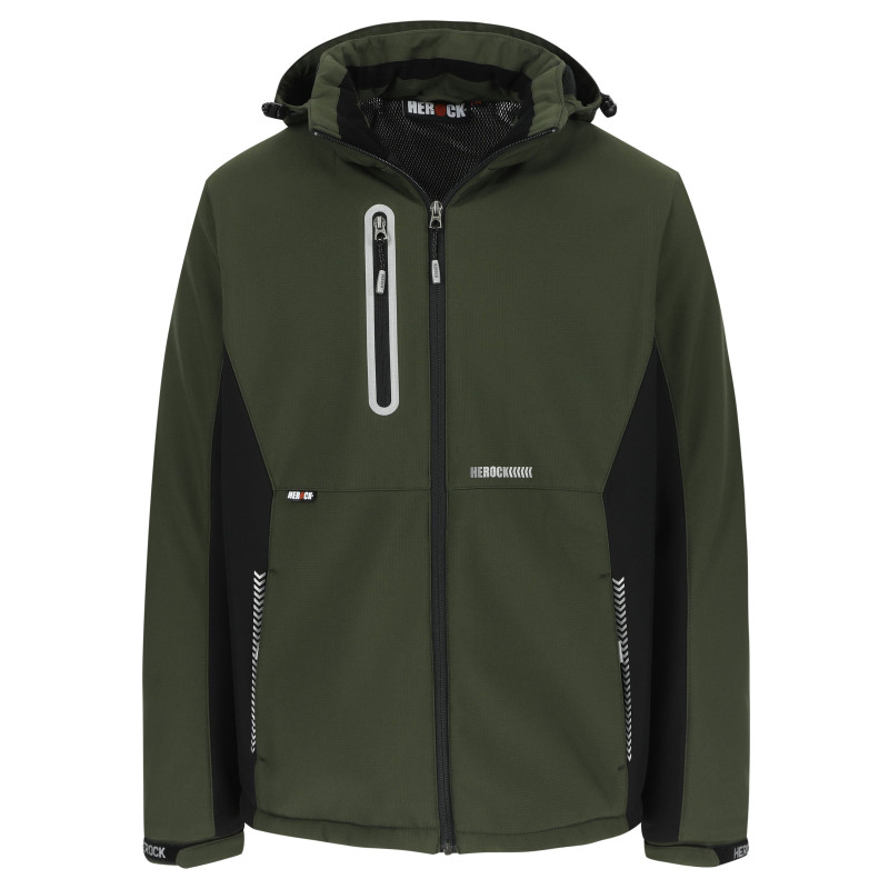 Taris softshell veste - Kaki Foncé/Noir