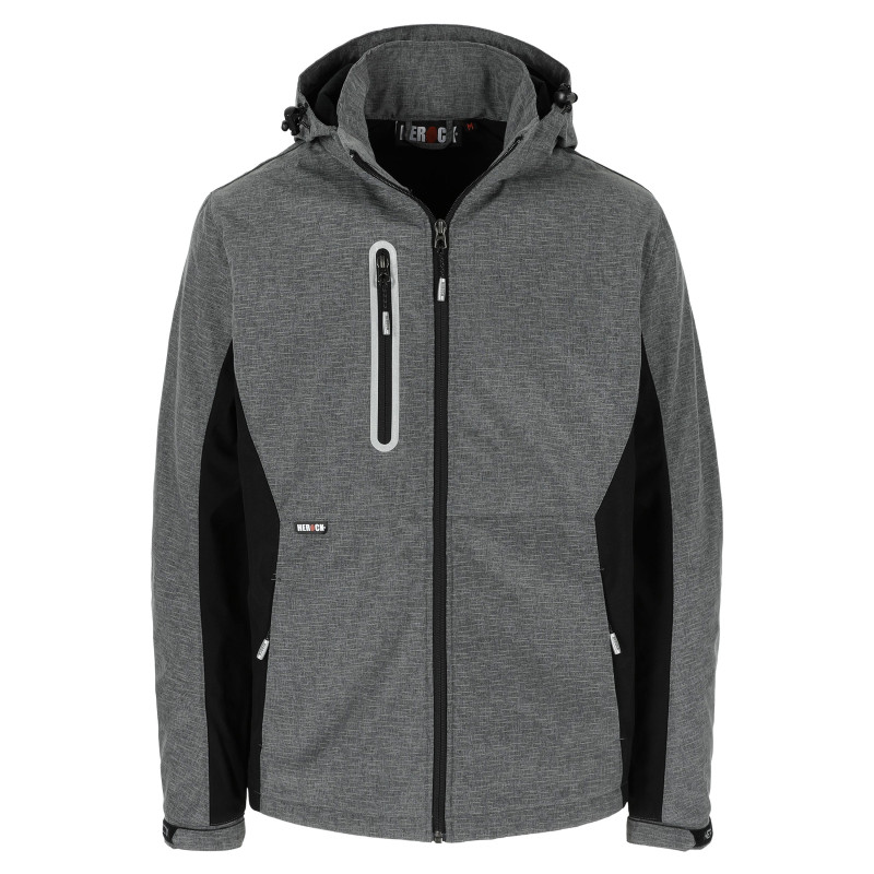 Flexor softshell veste - Gris/Noir Réfléchissante