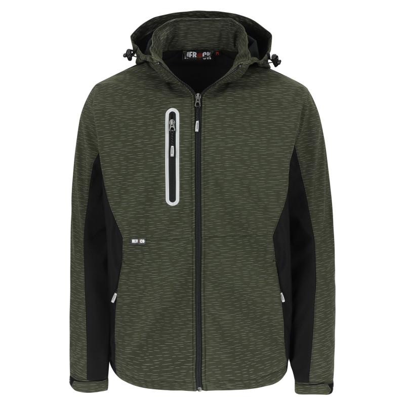 Flexor softshell veste - Kaki/Noir Réfléchissante