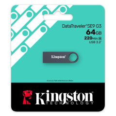 Lecteurs USB flash - Kingston Technology - 64 Go DataTraveler SE9 G3 - Nickel foncé | Soul Rebel E-Shop