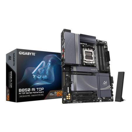 Cartes mères - GIGABYTE - B850 AI TOP Carte Mère - Processeurs AMD Ryzen Série 9000, 16+2+2 phases VRM numériques, jusqu'à 8600M
