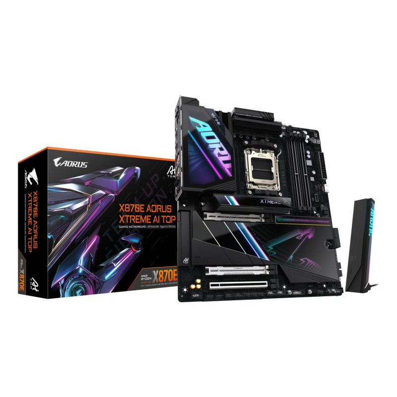 Cartes mères - GIGABYTE - X870E AORUS XTREME AI TOP Carte mère - Compatible avec les processeurs AMD Ryzen série 9000, VRM 18+2+