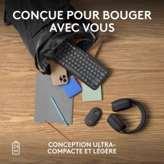 Logitech 910-007015 souris Voyage Ambidextre RF sans fil + Bluetooth Optique 4000 DPI