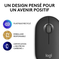 Logitech 910-007015 souris Voyage Ambidextre RF sans fil + Bluetooth Optique 4000 DPI