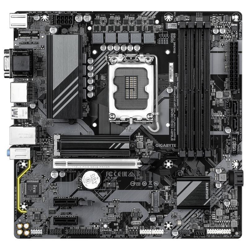 Cartes mères - GIGABYTE - B760M DS3H GEN5 Carte Mère – Prend en charge les processeurs Intel Core 14e génération, VRM numérique 