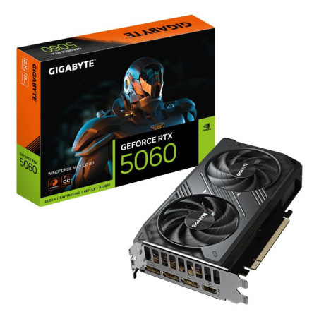 Cartes graphiques - GIGABYTE - GeForce RTX 5060 WINDFORCE MAX OC 8G Carte Graphique – 8 Go GDDR7, 128 bits, PCI-E 5.0, 2512 MHz 
