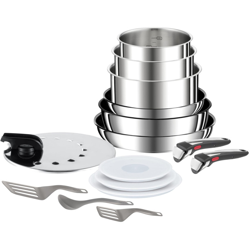 Tefal Ingenio Emotion L925SM14 — 22-Piece Stainless-Steel Cookware Set