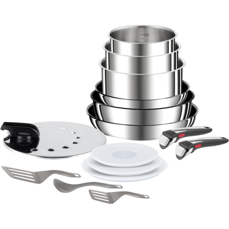 Tefal Ingenio Emotion L925SM14 | Batterie 22 pièces inox