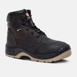 CHAUSSURES DE SECURITE HAUTES PARADE NETNA MARRON EN ISO 20345 : 2011 S3 SRC HRO CI HI