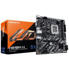 Cartes mères - GIGABYTE - H810M H Carte mère - Processeurs Intel Core Ultra (Série 2), VRM 4+1+2 phases, jusqu'à 6400 MHz DDR5, 