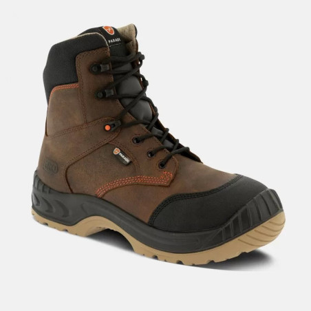 Chaussures de securite hautes - Netna - Mixte - EN ISO 20345 - S3 SRC HRO CI HI - Cognac