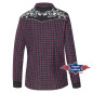 SAS_ABBY - Blouse western à carreaux avec empiècement...