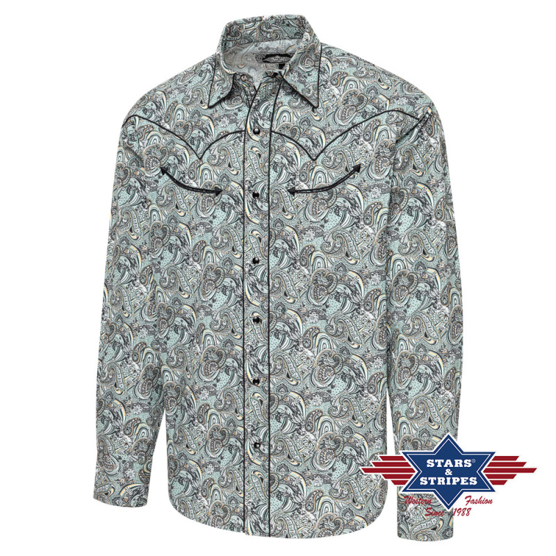 SAS_ACE - Cette chemise western présente un motif...