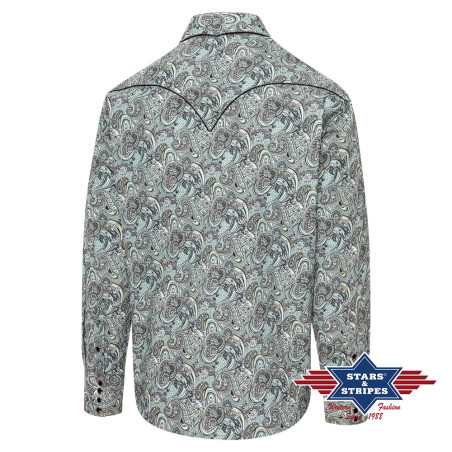 SAS_ACE - Cette chemise western présente un motif...