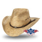 SAS_AIDEN - Form-stable western straw hat with an...
